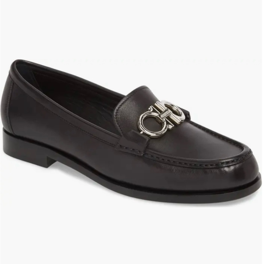 Salvatore Ferragamo Rolo Reversible Gancini Loafers with Silver/Gold Hardware